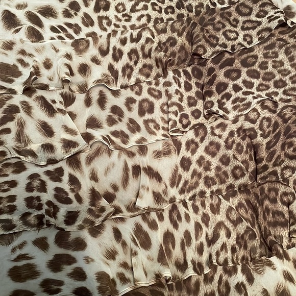 Animal Print Ruffle Skirt by Talbots Size 16 - Picture 2 of 5